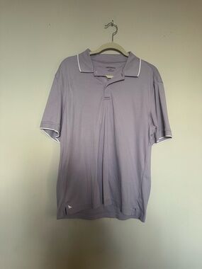 UNTUCKit Lavender Polo with White Piping